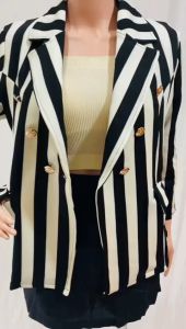 A&B Blazer Stripe Scuba Premium Import: Gaya Pria Korea yang Stylish