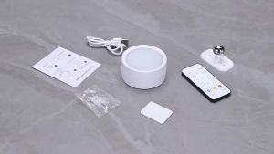LED Wall Mounted Lights with Remote Wireless Magnetic Wall Sconces 3 Color Dimmable USB Rechargeable for Bedroom Bedside Light