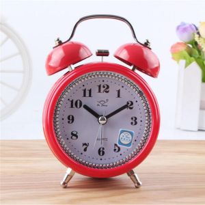 Alarm Clock Globe Classic With Night Light Double Bell Alarm Clock Quartz Movement Bedside Loceng Besi Bercahaya