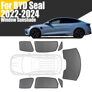 Custom Magnetic Car Window Sunshade For BYD Seal 2022 - 2024 Curtain Mesh Front Windshield 2023