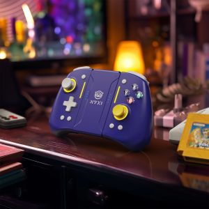 NYXI Hyperion Pro สําหรับตัวควบคุมเกมบลูทูธ Switch2/Switc เกมแพดไร้สายสีม่วง