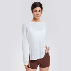 COSLEAF | Loose Slimming Short Sleeve Womens Yoga Tunic