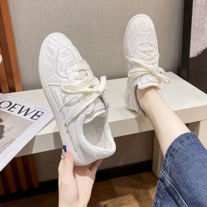 Womens Casual Flat Low-Top Sneakers Spring Thin Cloud Head round Toe Versatile Flat Bottom Lace-Up Sports Single Shoes