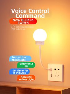 AI Voice Control LED Night Light
