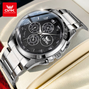 OPK Watch for Men Top Original Brand Waterproof Simple Leather/Stainless Steel Strap Suitable for Various Business Occasions
