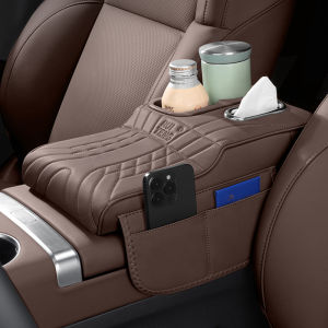For BYD Atto 3 Dolphin E6 Tang Seal Car Armrest Box Height Increase Pad Car Armrest Box Storage Bag Car Leather Protective Cover