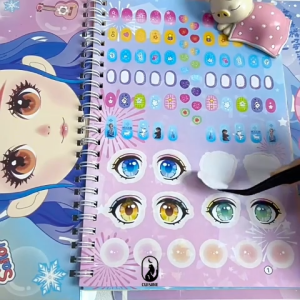 1 Paket Buku Stiker Mainan Dress UP Make UP Tatto Drawing Karakter Kuromi Elsa All In One
