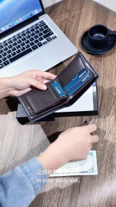 🔥ส่งไวจากไทย🔥MANDU P304กระเป๋าสตางค์ผู้ชายแฟชั่นระดับไฮเอนด์กระเป๋าสตางค์มัลติฟังก์ชั่น RFID กระเป๋าสตางค์ Mens wallets