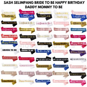 1Pc Good Quality Silk Sash Shoulder Strap Selempang Tali Bahu