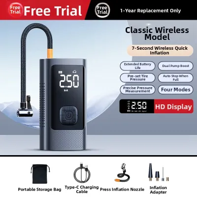 HELLOLEIBOO | Portable Wireless Car Tire Inflator