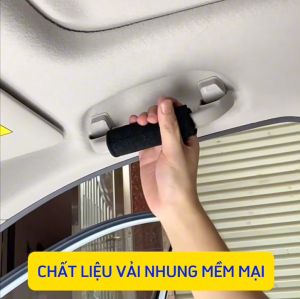 Bọc Tay Vịn Ô Tô Đồ Trang Trí Xe Ô Tô Phụ Kiện Xe Ô Tô Bảo Vệ Tay Nắm. Chất Liệu vải nhung Mềm Mịn Màu sắc đen - đỏ - xanh - xám . phụ kiện 868