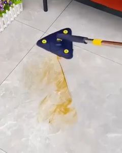 Easy Squeeze Telescopic Triangle Mop Push Pull Self Wringing Long Handled Extend Lazy Mop Ceiling Wall Cleaner