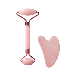Pink Green Black White Gua Sha Roller Scraping Board Face Beauty Non Jade Roller Scraping Board Massage Set
