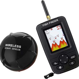 Portable Wireless 100m Sonar Sensor Fish Finder with LCD Display Depth Locator Echo Sounder for Ice Fishing Tackle