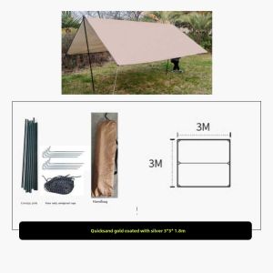 Locyop Outdoor Casual Camping Canopy Tent Camping Picnic Equipment Camping Entertainment Convenient Vinyl Canopy