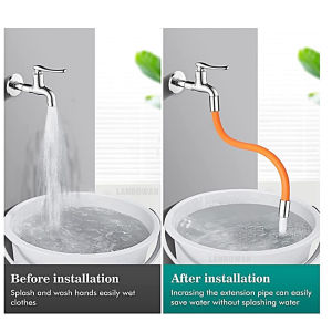 Selang Flexible Selang Bengkok Fleksibel Ekstensi Keran Air Universal 1/2 Inch 360 Derajat Bahan Silikon WHG Sambungan Kran Air Extension