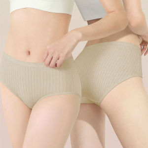 Sentexin 3/5Pack Womens Cotton Briefs Middle Waisted Panties Ladies Knickers Plus Size Female Underwear M-3XL