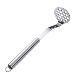 Stainless steel potato masher household masher baby food compactor pressing potato mash spoon