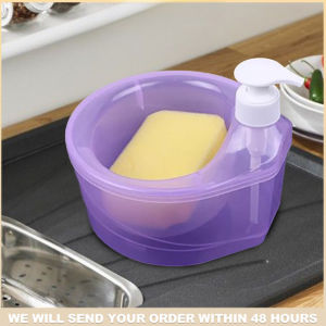 Round Shape Dishwashing Soap Liquid Pump Soap Dispenser Without Sponge
