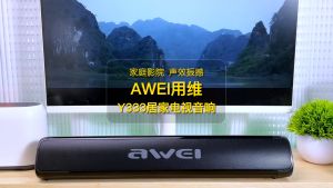 Awei Y333 TWS Bluetooth soundbar Speaker Portable Music HiFi surround stereo Music Super Bass Sound Waterproof Wireless Connect Speaker support BT 5.0 Micro SD card USB Bar spearker for Home TV Theater Party