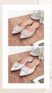 QUINCE Davina Mules Heels 2 cm Flat