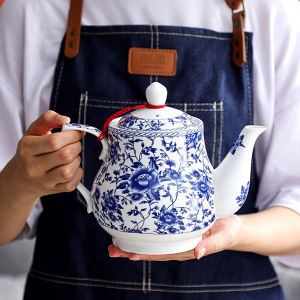 Weifeng National Style Blue and White Porcelain Teapot Ceramic For Home Large Capacity Single Teapot Large Size Tea Cup Single Teapot Set Tea Set