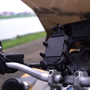 Holder HP Motor Motowolf Wireless Charger Stang Spion 360 Anti Theft