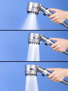 ชุดหัวฝักบัวอาบน้ํา 4 in 1 3โหมด แรงดันสูง ประหยัดน้ํา พร้อมไส้กรอง ผ้าฝ้าย สําหรับอาบน้ํา ห้องน้ํา SKU : 3570