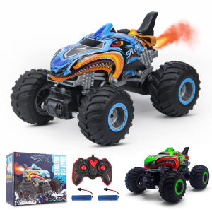 1:16 2.4 GHz Spray Remote Control Car All Terrain Monster Truck RC Truck 2 Rechargeable Batteries for 80 Mins Play Toys Birthday Christmas Gift for Boys and Girls