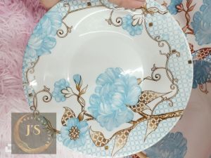 6 pieces 8" porcelain blossom design soup plate