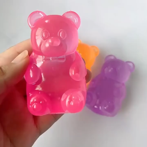 NeeDoh Fun Colorful Squeeze Toy Cute Soft Little Bear Sensory Cube Office Relaxation Stress Relief Squishy Toys Children