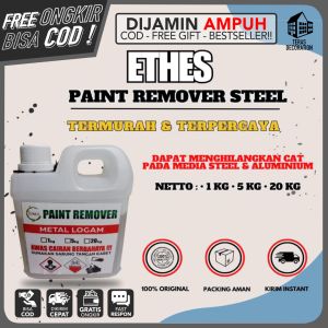 ETHES REMOVER PERONTOK CAT BODY VELG MOTOR (TERLARIS) 1 LITER Pengelupas Cat BLOK Mesin Sepeda dan Mobil Cairan Ajaib Penghilang Cat Body Kendaraan Serbaguna / Perontok Ampuh Mengangkat Cat Dari Besi Logam Stainless Steel Serbaguna Ampuh