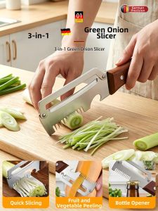 TAOKOU | Multipurpose Slicer Peeler Bottle Opener 3-in-1 Stainless Steel Kitchen Tool