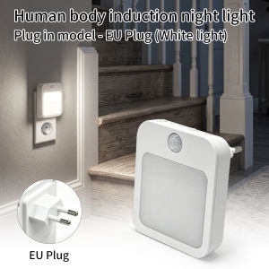Đèn Ngủ LED Cắm Cảm Biến Chuyển Động Ánh Sáng Trắng Ấm/mát Có Thể Điều Chỉnh Độ Sáng 5 Cấp Độ 100-240V Cho Phòng Ngủ Hành Lang Cầu Thang - Tiết Kiệm Năng Lượng