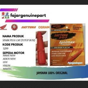 SPARK PLUG CAP TUTUP BUSI RACING DAYTONA NMAX NEW AEROX NEW LEXI MXKING VIXION 100% ORIGINAL DAYTONA KODE 5299