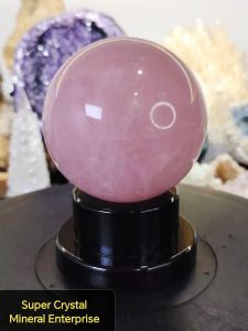 Natural Madagascar High Gred Rose Quartz Crystal Ball Ornament RQB07 #RoseQuartz #Naturalcrystal #homedecor #Lifestyle #Furniture #Crystalball