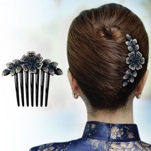 Elegant Korean Style Hair Comb Disk Hair Styling Tool Anti-Slip Diamond in the Back of the Head Mom Model Hair Clip