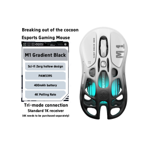 Gravastar | GravaStar M1 M2 Wireless Magnesium Alloy Gaming mouse PAW3395 4K 26000DPI bluetooth 2.4G wired Hollow design Gamer Mouse