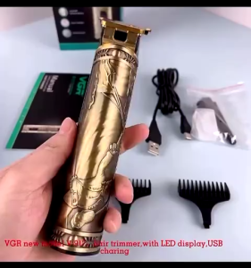 VGR V-917 Professional Hair Trimmer Zero cutting Ceramic Blades Turbo Function Digital Display Barber Machine Rambut