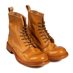 Vintage Heavywashed Boots Men High-top Leather Sole