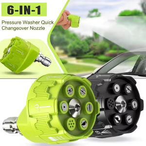 Vòi phun thay đổi nhanh 6 trong 1 vòi phun nước rửa kính áp suất cao 0 15 25 40 Vòi phun phun nước có thể xoay 65 độ cho dụng cụ tưới vườn rửa xe