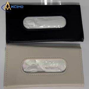 1PC PU Leather Car Sun Visor Tissue Box Holder Auto Interior Napkin Storage Organizer Vehicle Back Sun Visor Accessory