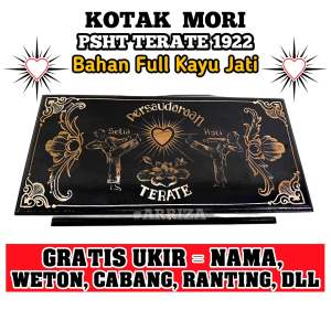 Kotak Mori Psht Kayu Jati Motif Ukir Tendangan TERBARU (FREE UKIR NAMA) / Tempat Penyimpanan Sabuk Mori Sh Terate / Kotak Mori Psht Kayu Jati / Kotak Mori Psht Aesthetic / Kotak Mori Psht Anti Rayap / Kotak Mori Setia Hati Terate 1922 / Tempat Mori PSHT