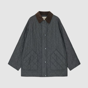 ICICLE | Autumn Diamond Pattern Stretch Denim Coat