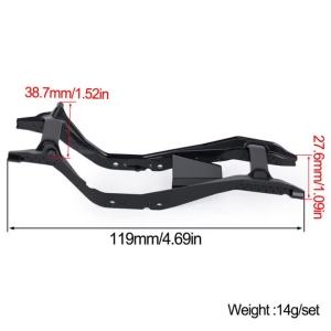 CNC Aluminum LCG Chassis Frame Rails for AXIAL SCX30 1/30 RC Crawler Car Ford Bronco 4X4 JEEP WRANGLER JLU Upgrade Parts