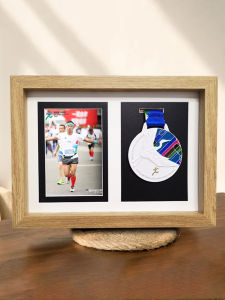 Khung Treo Tường Bằng Gỗ Trưng Bày Huân Chương Giải Thưởng Marathon Khung Ảnh Trưng Bày Bằng Gỗ Đơn Giản Hiện Đại JPK003