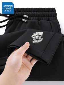 Quần Short Nam Jeanswest Mùa Hè Thời Trang Rộng Rãi Quần Dài Năm Điểm Phong Cách Trung Hoa Quần Thể Thao Cạp Vừa Thoáng Khí