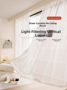 Sheer Light-blocking Vertical Blind White
