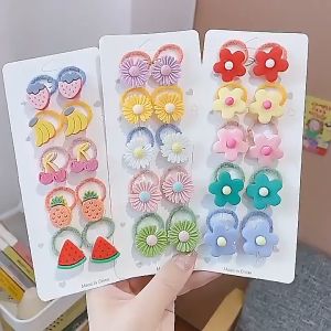 FXG - iKat Rambut Set 10Pcs Karakter Anak Perempuan Lucu Korea Hairtie Pita KCR50