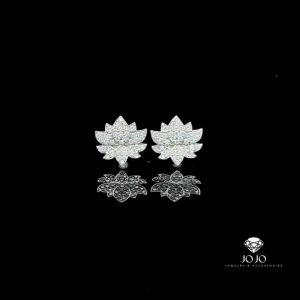 B1661 Bông tai nữ JOJO thiết kế kiểu hoa sen dính đá sáng lấp lánh siêu xinh- Hoa tai Women